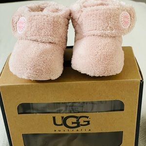 Pink infant UGG booties